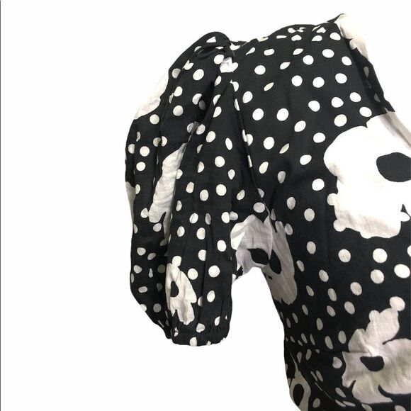 𝅺🆕 UO Jocelyn Floral / Polka Dot Puff Sleeve - Picture 7 of 12